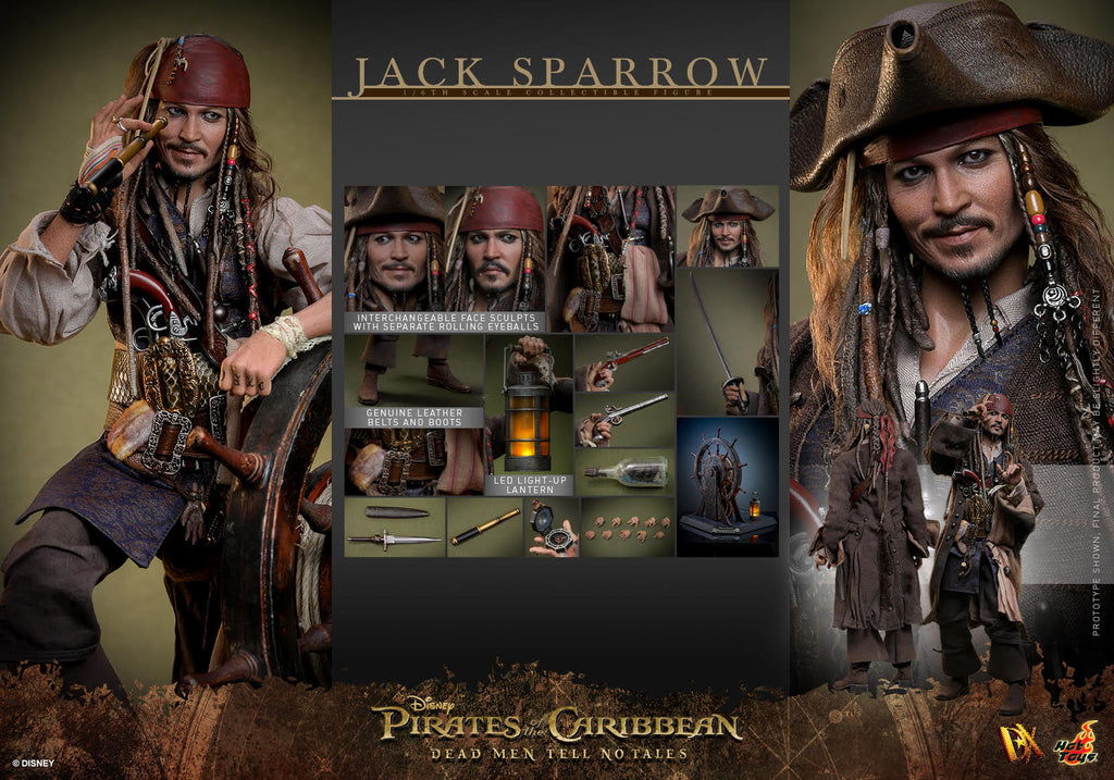 HOT TOYS DX37 1/6 PIRATES OF THE CARIBBEAN: DEAD MEN TELL NO TALES JACK SPARROW