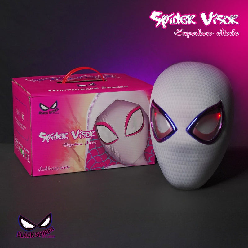 BLACK SPIDER STUDIO BSS-BS003 1/1 Wearable Helmet White Spider Style Lighting Blinking Helmet