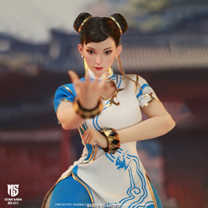 STAR MAN MS-011 1/6 Female Fighter Chun-li (Blue Cloud Patterned White Cheongsam Version)