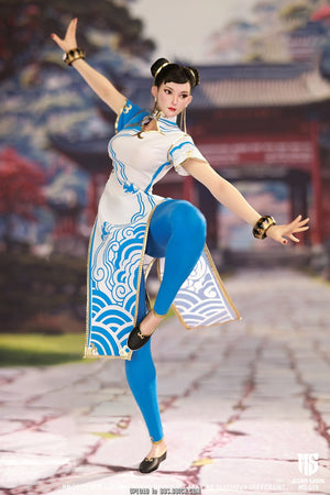 STAR MAN MS-011 1/6 Female Fighter Chun-li (Blue Cloud Patterned White Cheongsam Version)