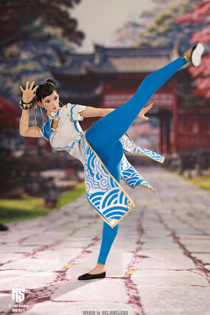 STAR MAN MS-011 1/6 Female Fighter Chun-li (Blue Cloud Patterned White Cheongsam Version)