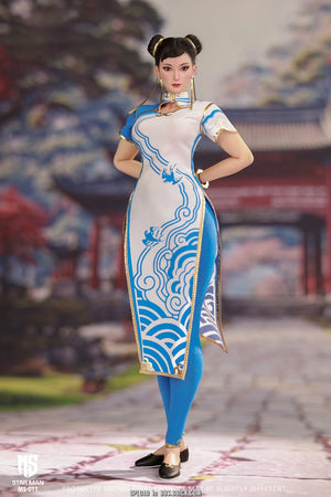 STAR MAN MS-011 1/6 Female Fighter Chun-li (Blue Cloud Patterned White Cheongsam Version)