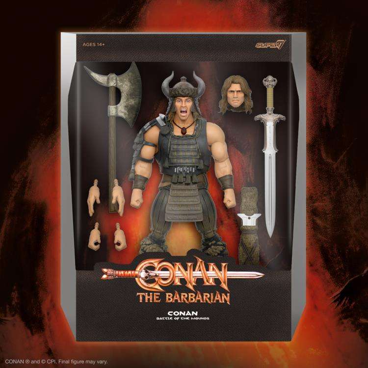 SUPER 7 Conan el Bárbaro Figura Ultimates Conan (Battle of the Mounds) 18 cm