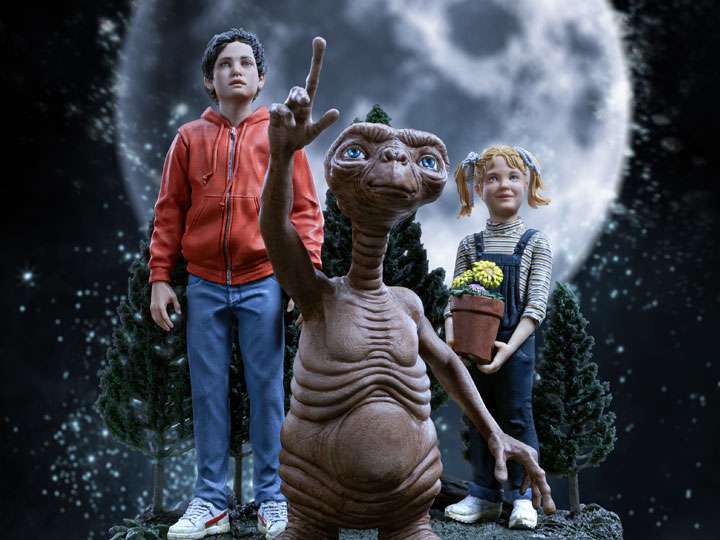 ESTATUA Iron Studios - E.T. The Extra Terrestrial E.T. & Kids 1/10