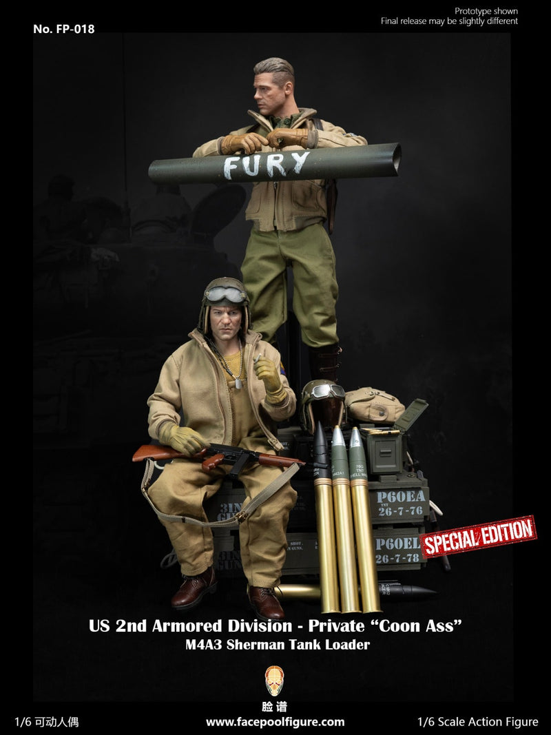 Facepoolfigure FP-018B 1/6 US 2nd Armored Division – Private First Class Sherman Tank Loader (Special Edition)