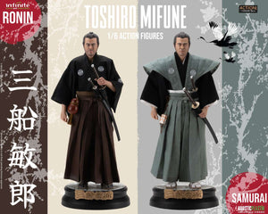 Kaustic Plastik x Infinite Statue Figures 1/6 Toshiro Mifune Ronin & Samurai Deluxe Double Pack