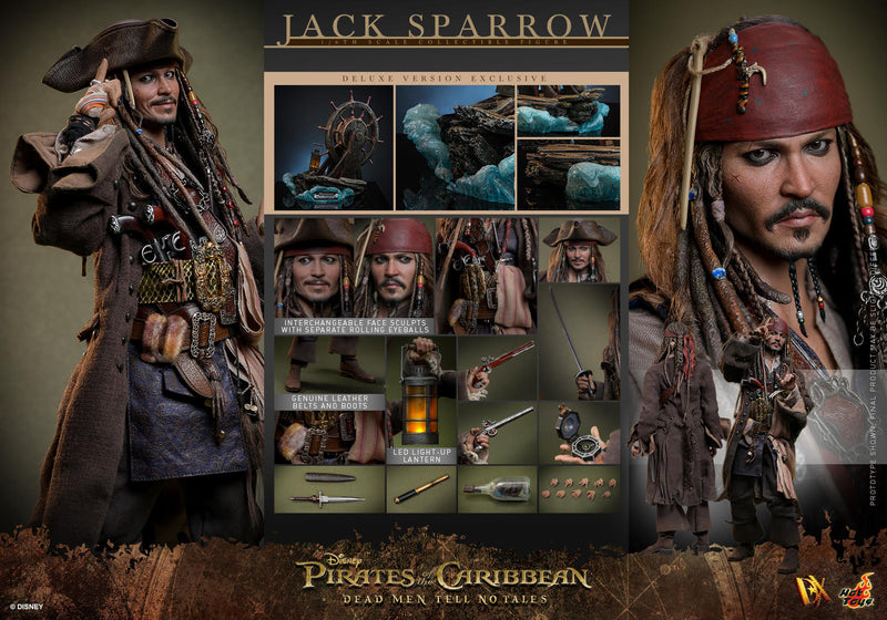 HOT TOYS DX38 1/6 PIRATES OF THE CARIBBEAN: DEAD MEN TELL NO TALES JACK SPARROW DELUXE VERSION