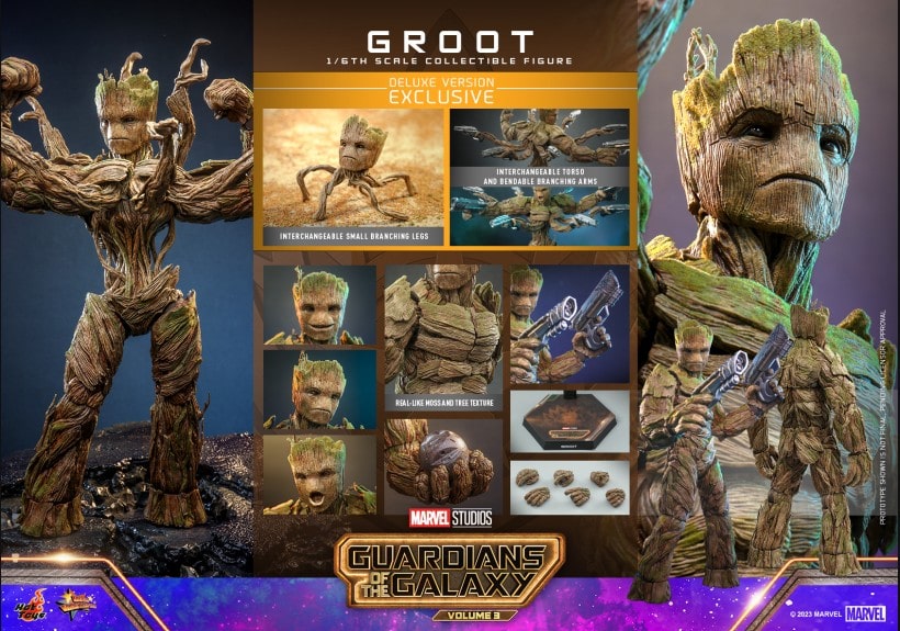 HOT TOYS MMS707 1/6 GUARDIANS OF THE GALAXY VOL. 3 GROOT (DELUXE VERSION)