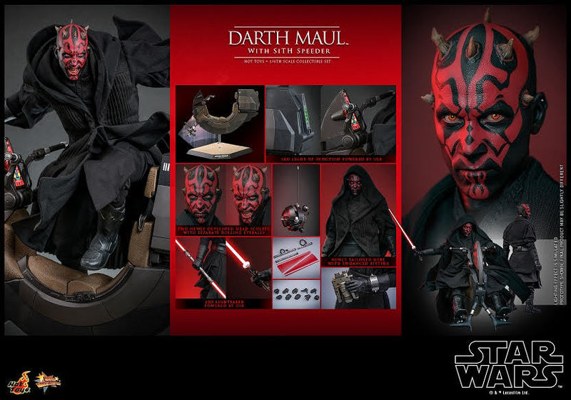 HOT TOYS MMS749 1/6 STAR WARS EPISODE I: THE PHANTOM MENACE™ DARTH MAUL™ WITH SITH SPEEDER™