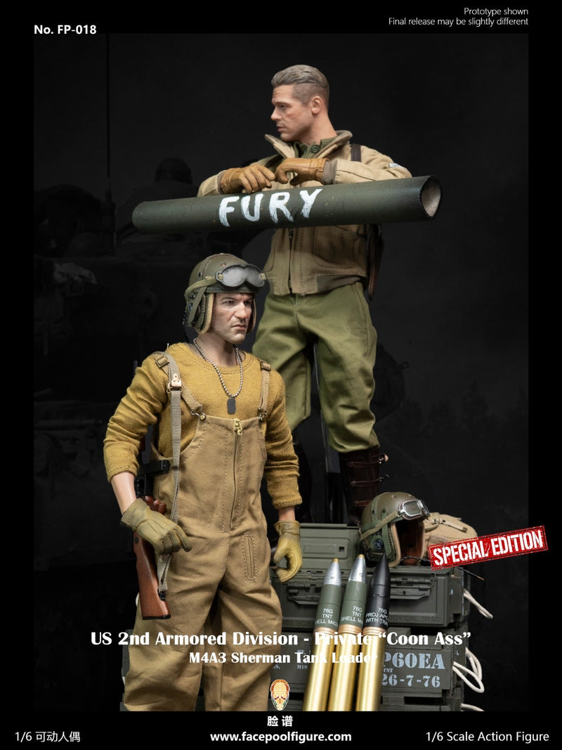 Facepoolfigure FP-018B 1/6 US 2nd Armored Division – Private First Class Sherman Tank Loader (Special Edition)