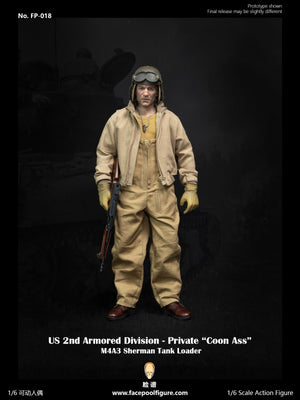 Facepoolfigure FP-018B 1/6 US 2nd Armored Division – Private First Class Sherman Tank Loader (Special Edition)