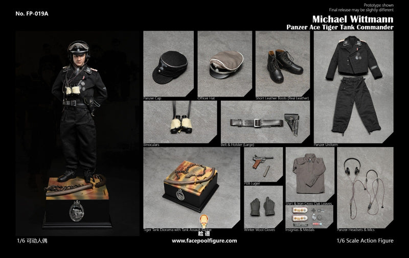 Facepoolfigure FP-019A 1/6 Discover History Series Panzer Ace Michael Wittmann Standard Edition