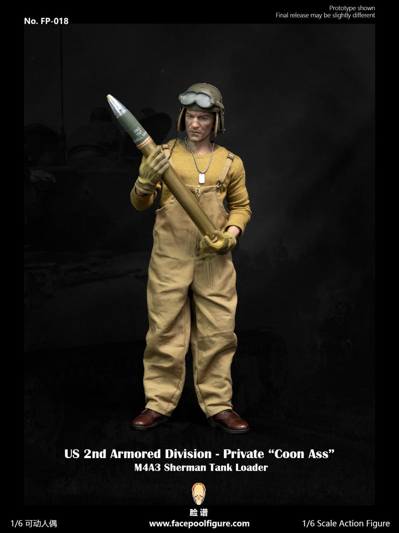 Facepoolfigure FP-018A 1/6 US 2nd Armored Division – Private First Class Sherman Tank Loader Standard Edition