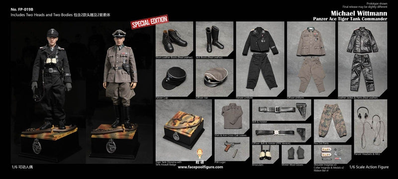 Facepoolfigure FP-019B 1/6 Discover History Series Panzer Ace Michael Wittmann Special Edition