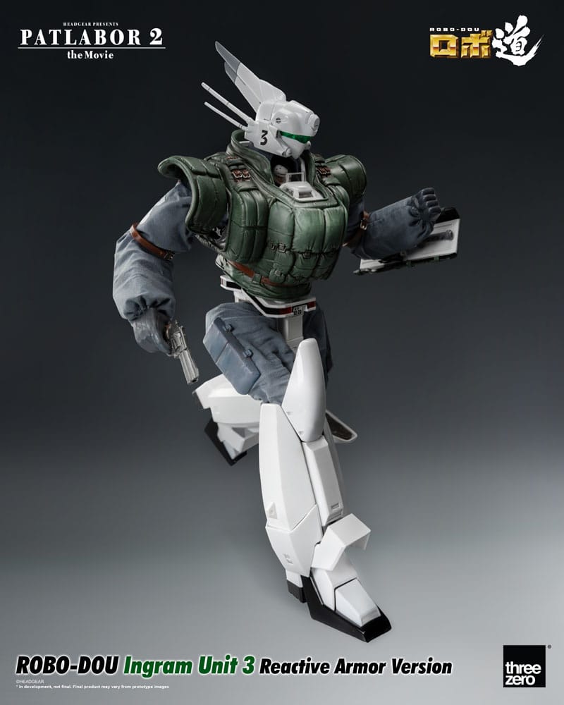 Threezero Patlabor 2: The Movie Figura Robo-Dou Ingram Unit 3 Reactive Armor Version 23 cm