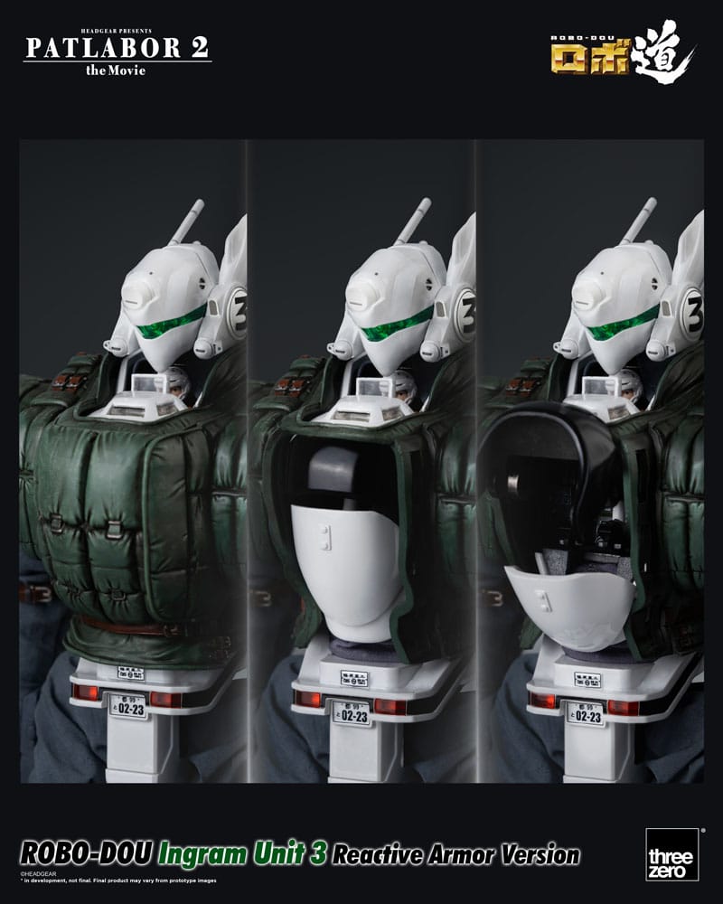 Threezero Patlabor 2: The Movie Figura Robo-Dou Ingram Unit 3 Reactive Armor Version 23 cm