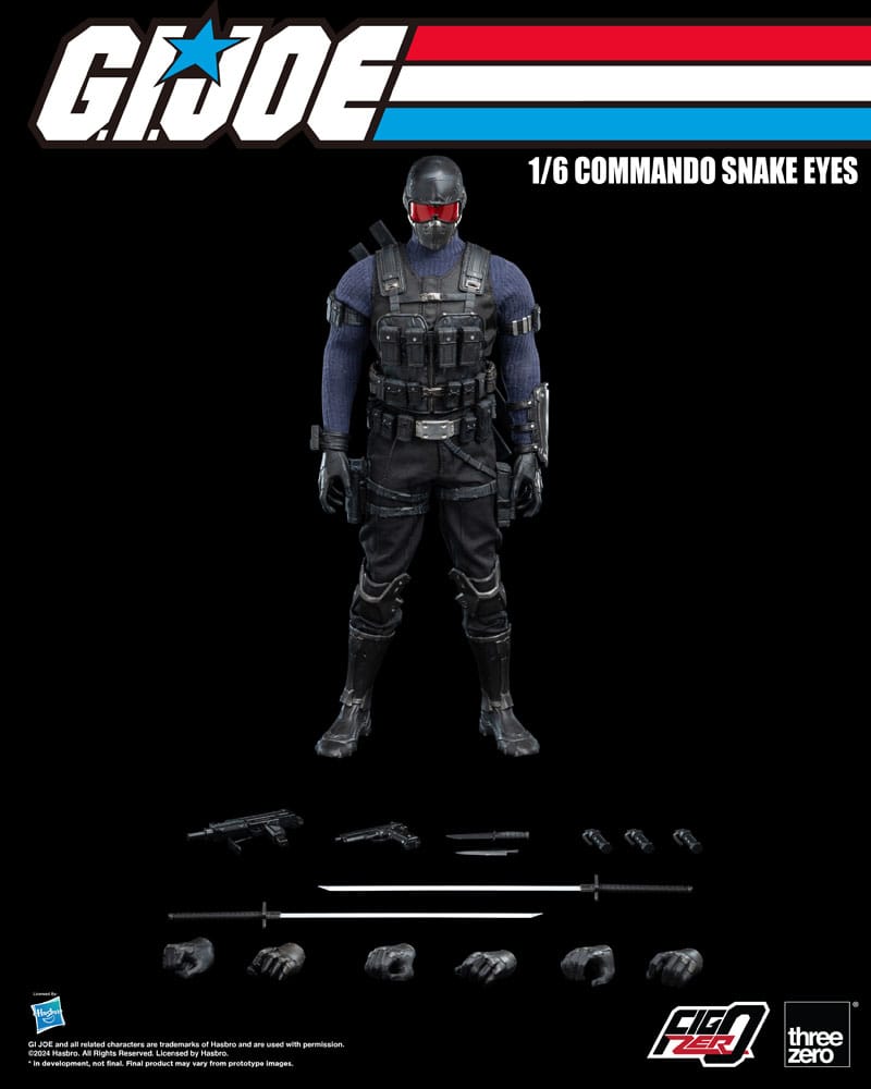 Threezero G.I. Joe Figura FigZero 1/6 Commando Snake Eyes 30 cm