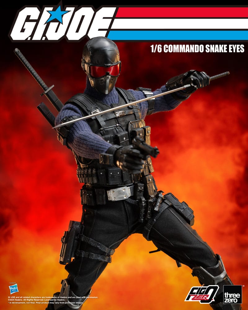 Threezero G.I. Joe Figura FigZero 1/6 Commando Snake Eyes 30 cm
