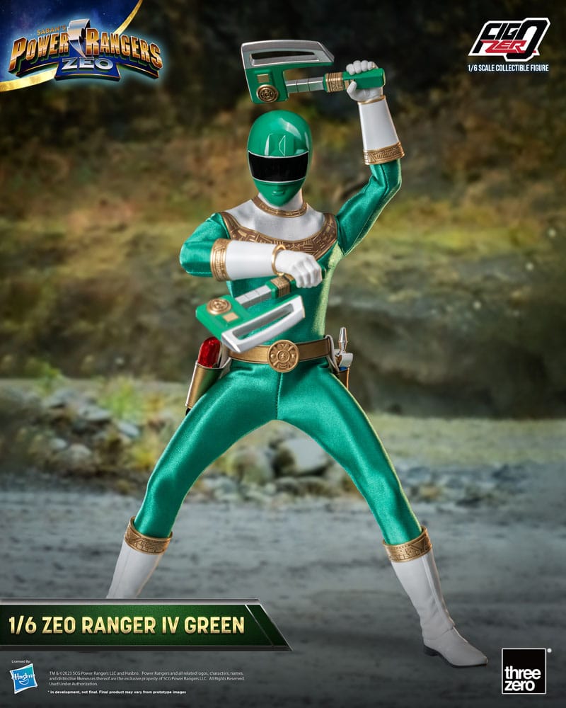 Threezero Power Rangers Zeo Figura FigZero 1/6 Ranger IV Green 30 cm