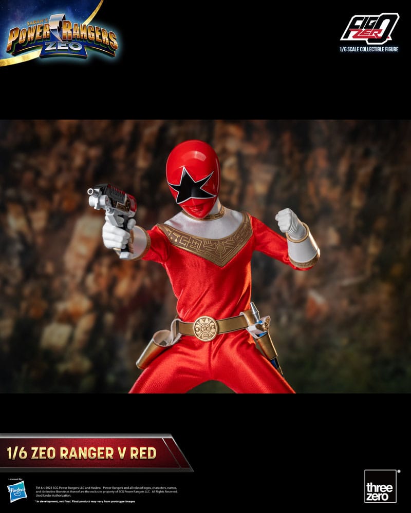 Threezero Power Rangers Zeo Figura FigZero 1/6 Ranger V Red 30 cm