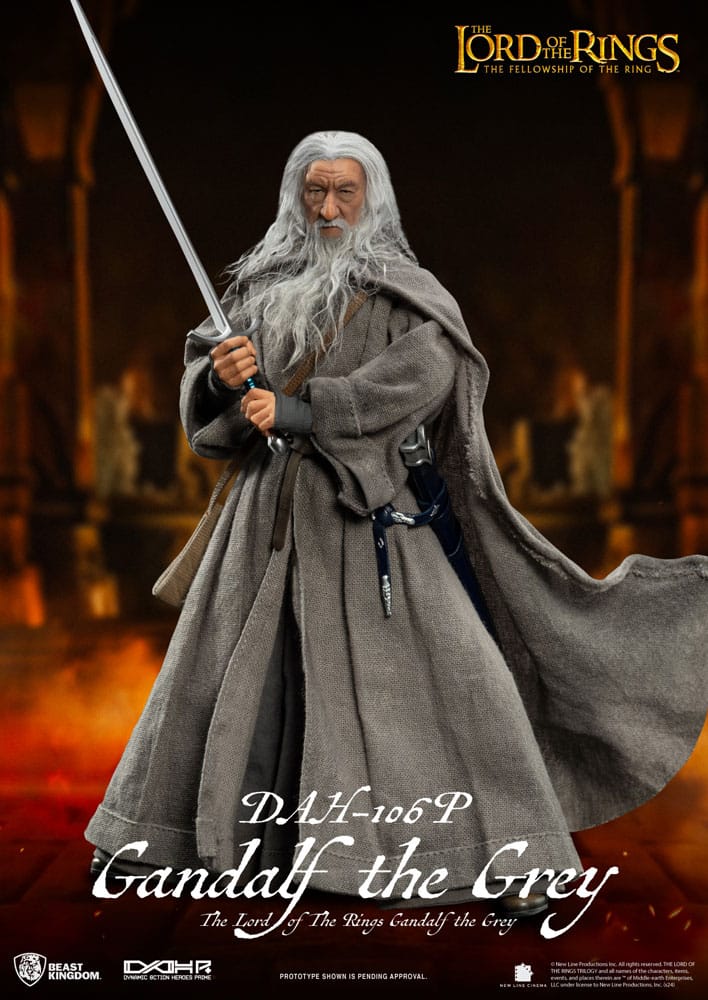 BEAST KINGDOM El Señor de los Anillos Figura Dynamic 8ction Heroes 1/9 Gandalf the Grey 21 cm