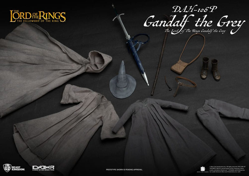 BEAST KINGDOM El Señor de los Anillos Figura Dynamic 8ction Heroes 1/9 Gandalf the Grey 21 cm