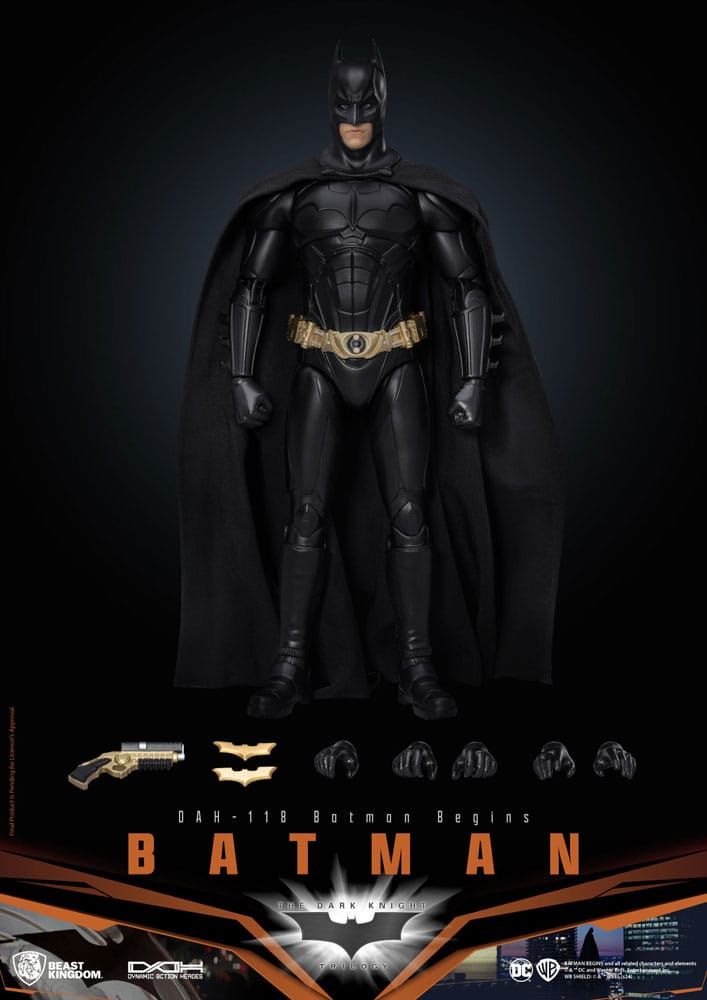 BEAST KINGDOM DC Comics Figura Dynamic 8ction Heroes 1/9 Batman (Batman Begins) 21 cm