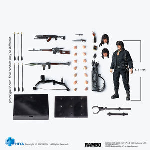 HIYA ESR0100 1/12 Exquisite Super Series Scale FIRST BLOOD Part III Rambo
