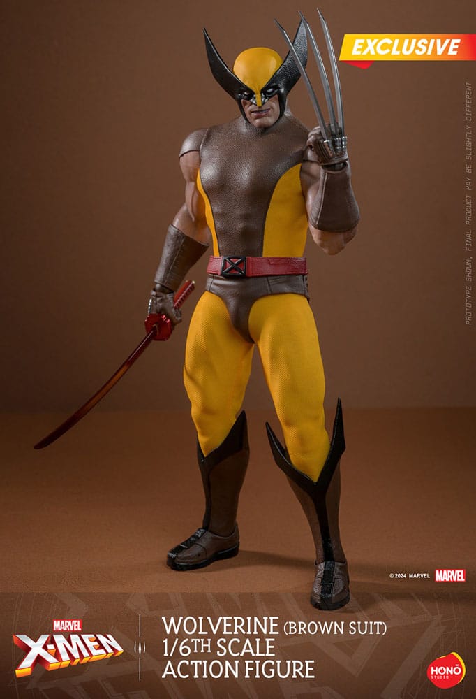 HOT TOYS Marvel X-Men Figura 1/6 Wolverine (Brown Suit) Exclusive 28 cm