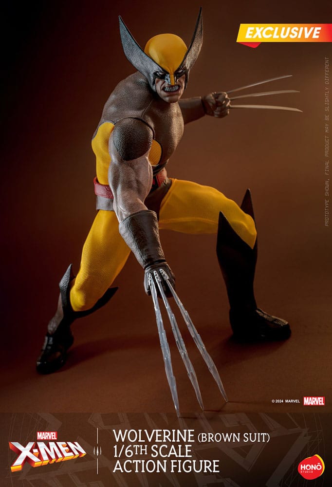 HOT TOYS Marvel X-Men Figura 1/6 Wolverine (Brown Suit) Exclusive 28 cm