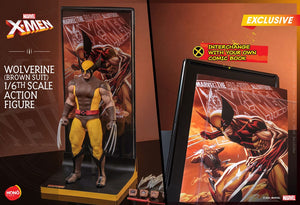 HOT TOYS Marvel X-Men Figura 1/6 Wolverine (Brown Suit) Exclusive 28 cm