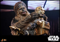 HOT TOYS Star Wars Episode V Figura Movie Masterpiece 1/6 Chewbacca with Disassembled C-3PO 36 cm