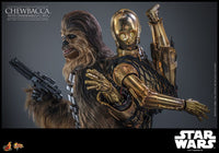 HOT TOYS Star Wars Episode V Figura Movie Masterpiece 1/6 Chewbacca with Disassembled C-3PO 36 cm