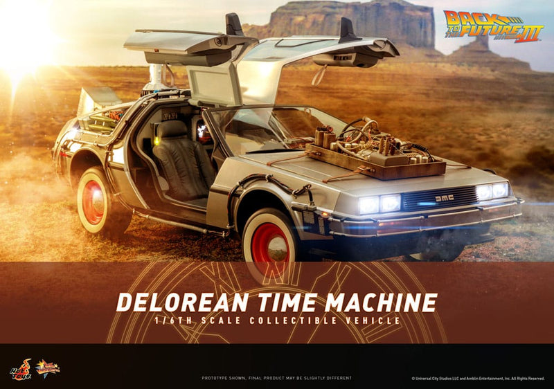 Hot Toys MMS738 1/6 Regreso al Futuro III Vehículo DeLorean Time Machine 72 cm