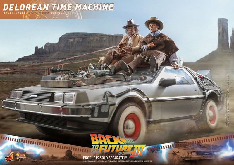 Hot Toys MMS738 1/6 Regreso al Futuro III Vehículo DeLorean Time Machine 72 cm