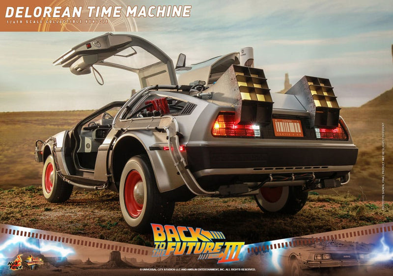 Hot Toys MMS738 1/6 Regreso al Futuro III Vehículo DeLorean Time Machine 72 cm