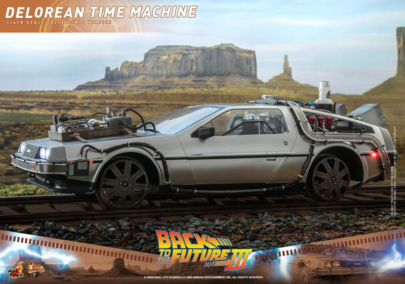 Hot Toys MMS738 1/6 Regreso al Futuro III Vehículo DeLorean Time Machine 72 cm