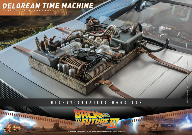 Hot Toys MMS738 1/6 Regreso al Futuro III Vehículo DeLorean Time Machine 72 cm