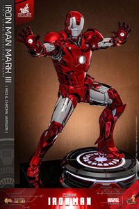 HOT TOYS Iron Man Figura Movie Masterpiece Diecast 1/6 Iron Man Mark III (Red & Chrome Version) Hot Toys Exclusive 32 cm