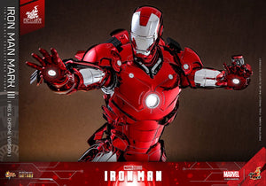 HOT TOYS Iron Man Figura Movie Masterpiece Diecast 1/6 Iron Man Mark III (Red & Chrome Version) Hot Toys Exclusive 32 cm