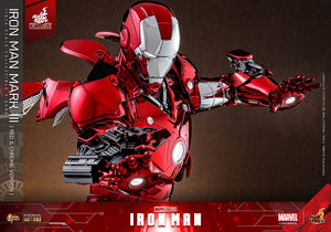 HOT TOYS Iron Man Figura Movie Masterpiece Diecast 1/6 Iron Man Mark III (Red & Chrome Version) Hot Toys Exclusive 32 cm