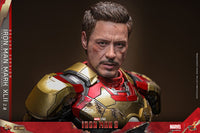 HOT TOYS Iron Man 3 Figura Movie Masterpiece Diecast 1/6 Iron Man Mark XLII (2.0) Deluxe 32 cm