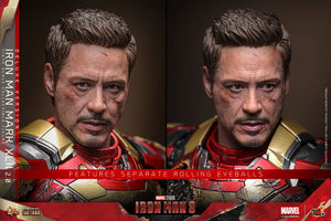 HOT TOYS Iron Man 3 Figura Movie Masterpiece Diecast 1/6 Iron Man Mark XLII (2.0) Deluxe 32 cm