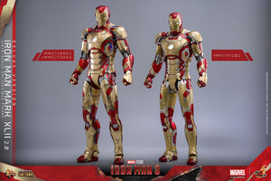 HOT TOYS Iron Man 3 Figura Movie Masterpiece Diecast 1/6 Iron Man Mark XLII (2.0) Deluxe 32 cm