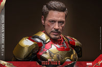 HOT TOYS Iron Man 3 Figura Movie Masterpiece Diecast 1/6 Iron Man Mark XLII (2.0) 32 cm