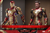 HOT TOYS Iron Man 3 Figura Movie Masterpiece Diecast 1/6 Iron Man Mark XLII (2.0) 32 cm