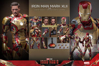 HOT TOYS Iron Man 3 Figura Movie Masterpiece Diecast 1/6 Iron Man Mark XLII (2.0) 32 cm