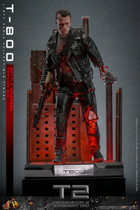 HOT TOYS Terminator 2 Figura 1/6 Movie Masterpiece T-800 Battle Damaged Version 2.0 32 cm