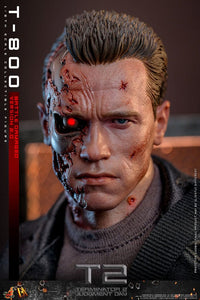 HOT TOYS Terminator 2 Figura 1/6 Movie Masterpiece T-800 Battle Damaged Version 2.0 32 cm