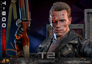 HOT TOYS Terminator 2 Figura 1/6 Movie Masterpiece T-800 Battle Damaged Version 2.0 32 cm